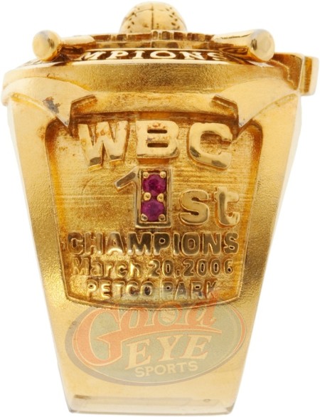 2006年第一回ワールドベースボールクラシック・WBC優勝贈呈用チャンピオンリング【日本代表チームスタッフ】 イチロー、松坂大輔、王貞治、天賞堂